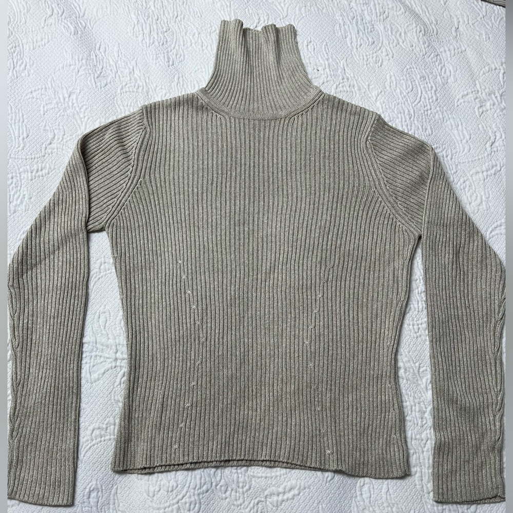 Valerie Stevens Fitted Ribbed Turtleneck Sweater